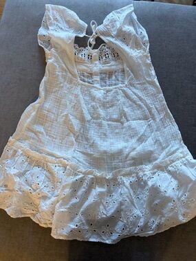 NWT- Anthropologie white eyelet dress The Lydie Mini Dress